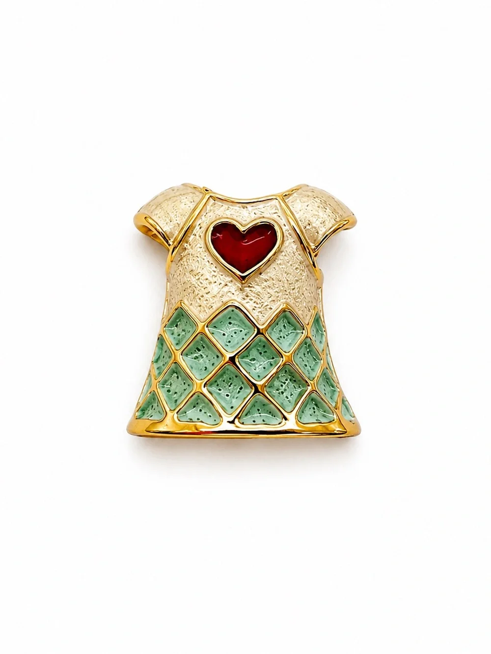 Vintage NOS Interchangeable Teddy Bear Brooch with 5 Enamel Outfits